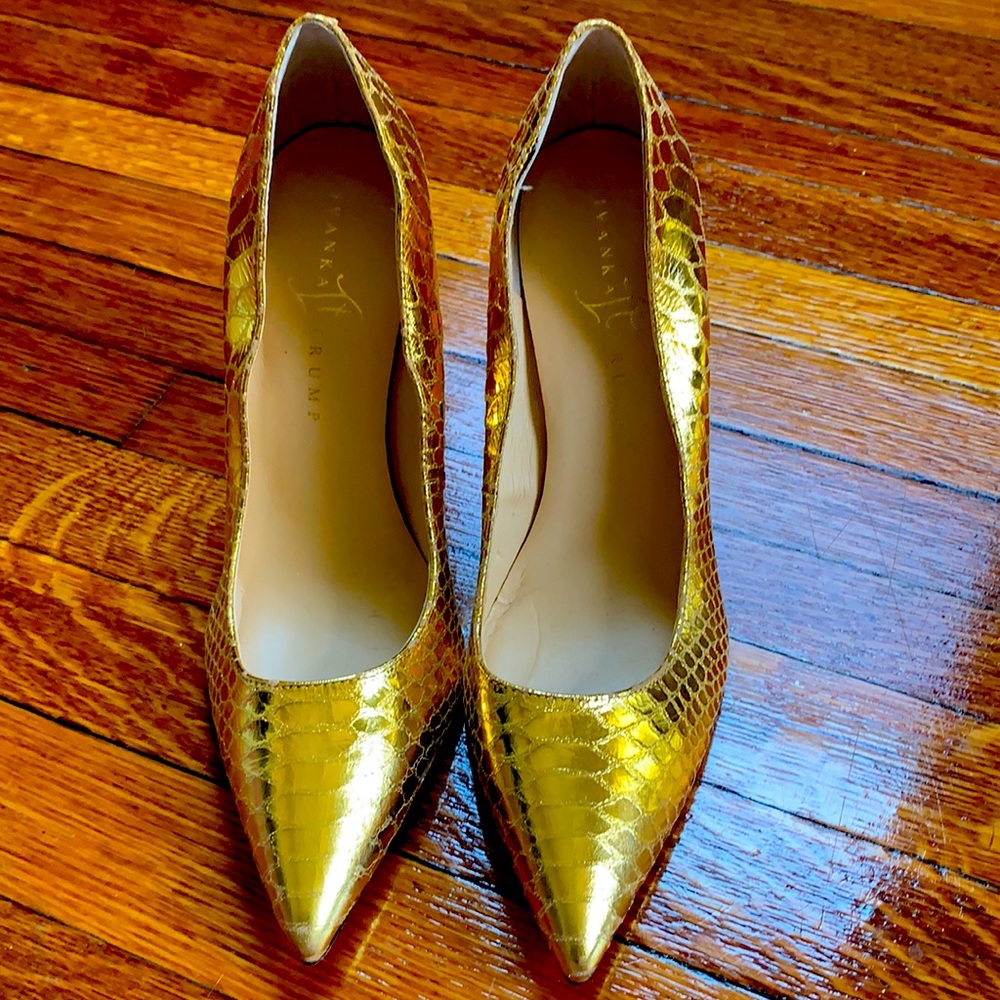 Ivanka trump gold heels worn once
